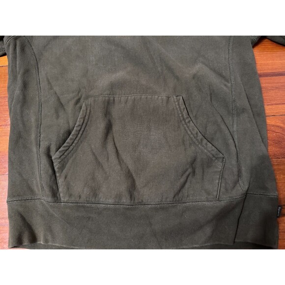 Supreme Tonal S Logo Hoodie Sweatshirt FW17 - Dark Olive Green - Men's Medium - Picture 7 of 11